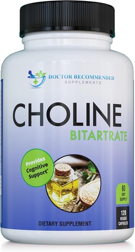 [BRSWKEABAIMBS3Q3] Premium Chooline - 500 mg - 120 Veggie Capsules - by DOCTOR RECOMPERDED SUPLEMENTS - SuppleMENTS Supports Cognitive Health, Memory & More