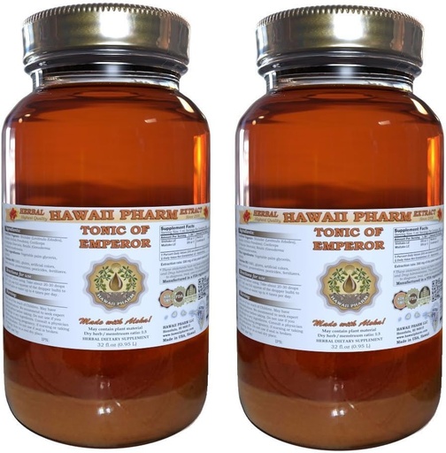 [BRSWIHQKPIHAKEIZ] Shiitake, Maitake, Cordiceps, Reishi Liquid Extract, Organic Dried Shiitake, Maitake, Cordiceps, Reishi Tincture, Herbal Supplement, Hawaii Pharm, Made in USA, 2x32 fl.oz