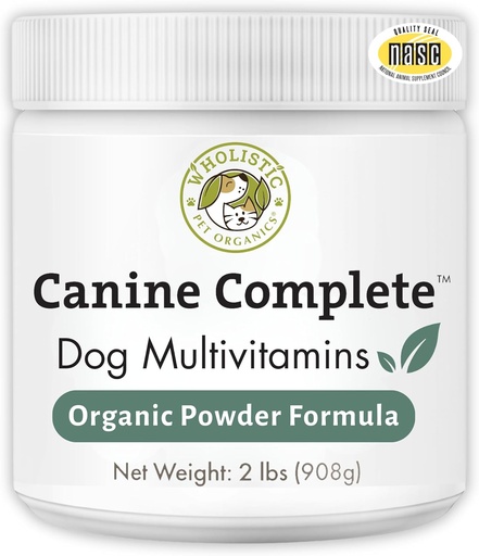 [BRSWIZYBOAAGOGDI] Wholistic Pet Organics Canine Complete - Dog Multivitamin Powder - 2 Lb - Daily Dog Vitamins and Supplements for Homemade Food - Immune System, Skin, Coat & Overall Health - Small and Large Breed