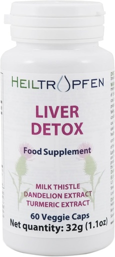[BRSRAYITOQJQA3T2] Heiltropfen Liver Detox Vegetarian caps | 60 Capsules | Dietary Supplement