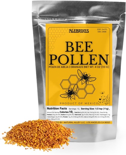 [BRSRMC32BV6GY3T7] | Pure Bee Pollen 4oz (113g)| 100% Bee Pollen Granules | Polen de Abeja 100% Natural | All Natural Supplement.