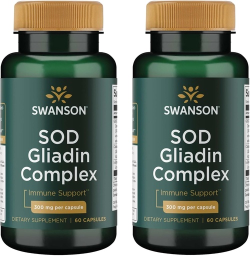 [BRSWGFD3BYFAME3F] Swanson Sod Gliadin Complex 300 mg 60 Caps (2 Pack)
