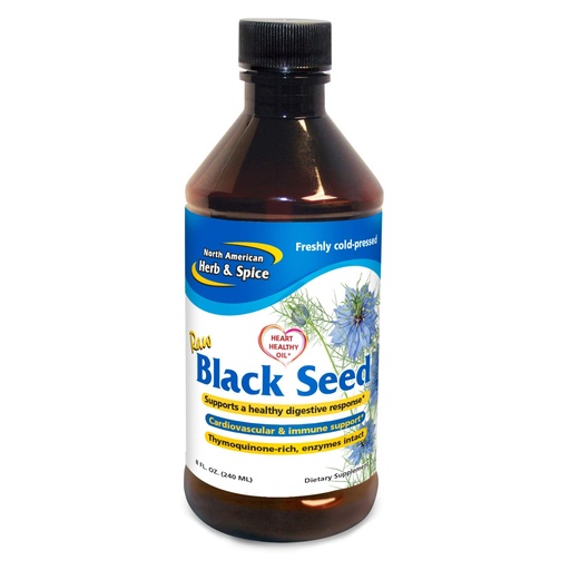[BRSWGYYQBENGEAAY] North American Herb & Spice Black Seed Oil - 8 fl. oz. - Cardiovascular, Digestive & Immune Support - Contains Wild, Mediterranean Oreganol P73 Oregano Oil - Non-GMO - 48 Total Servings