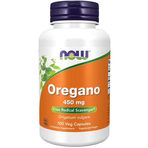 [BRSWIY35CYGBOFTG] NOW Foods Supplements, Oregano (Origanum vulgare) 450 mg, Free Radical Scavenger*, 100 Veg Capsules