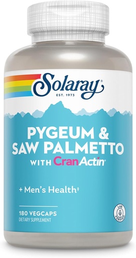 [BRSWIZQKBJ6B6EQ3] Solaray Pygeum and Saw Palmetto with Cranactin Supplement, 180 Count