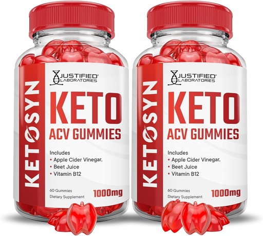 [BRSRAYA6ABYB6ETZ] Justifikatutako laborategiak (2 Pack Ketosyn Keto ACV Gummies Advanced Formula 1000MG Ketosyn Keto Gummies Apple Cider Vinegar Pomegranate Beet Juice Powder B12 Vegan Non GMO 120 Gummys