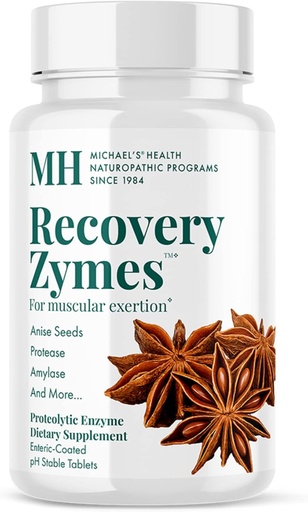 [BRSWIYQLA56ROCQ7] MICHAEL'S Health Naturopathic Programs Recovery Zymes - 180 Enteric Coated pH Stable Tablets - Proteolytic Enzyme Supplement - Supports Natural Inflammatory Response - 30 Servings