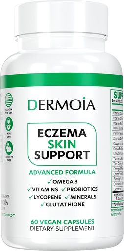 [BRSROGIOCAMGKDQ2] Eczema Supplements - Formulated Dyshidrotic Eczema Pills for Adults - Providing Eczema Relief, Targeting the Intervention of Eczema, Irritated Dry Skin, and Enhanced with Psoriasis Supplements