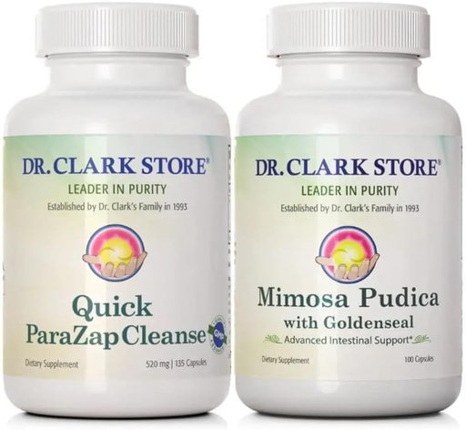 [BRSRAAQLPMHQK2QU] Dr Clark Store Quick para-Zap Cleanse & Mimosa Pudica – Powerful Cleanse, Detox Support & Gut Health Formula