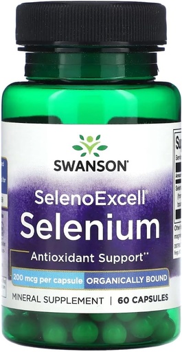 [BRSWIYT7PMNG2FY3] Swanson Selenoexcell Selenium 200 mcg 60 Capsules