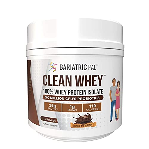 [BRSW2ZYRBB6QAC32] BariatricPal Clean Whey Protein (25g) with Probiotics (15 Servings) (Chocolate)