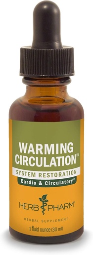 [BRSWIY35AIOR6CT6] Herb Pharm Waring Circulation Liquid Herbal Formula sirds un asinsvadu un asinsrites atbalstam - 1 Ounce (FGINGER01)