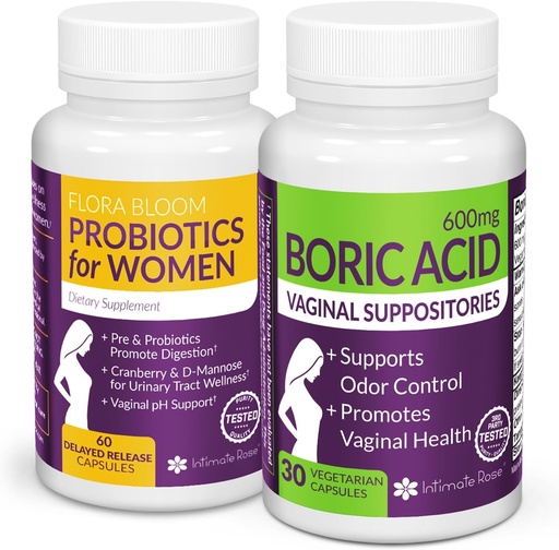 [BRSWYEI2OIARUDQY] Save 10% on Feminine Wellness Bundle – Boric Acid Suppositories & Vaginal Probiotics for pH Balance & Intimate Care