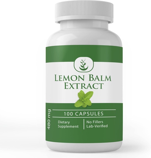 [BRSWYZQLDEHRO3YV] Pure Original Ingredients Lemon Balm Extract (100 Capsules) always Pure, No Additives or Fillers