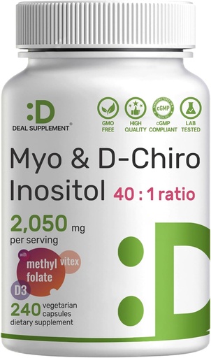 [BRSRMBIOBAOWKCLH] Myo-Inositol & D-Chiro Inositol Suplimentul pentru femei (40:1) 