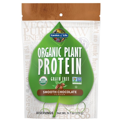 [BRSWIADZOUDWCYDG] Garden of Life Organic Plant Protein Chocolate Flavor Protein Powder with Probiotics & Enzymes – Plant Based Powder, Amino Acids, Non-GMO, Grain-Free, Gluten-Free, Vegan, 10 Servings