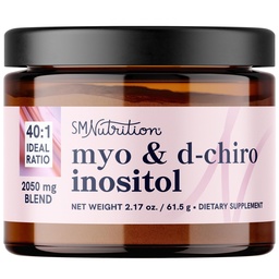 Myo-Inositol & D-Chiro Inositol Powder | Hormone Balance for Women | Ideal 40:1 Ratio | Myo 2000mg, D Chiro 50mg | Regulate Menstrual Cycle and Support Ovarian Health | 30 Servings, 2.17 oz.