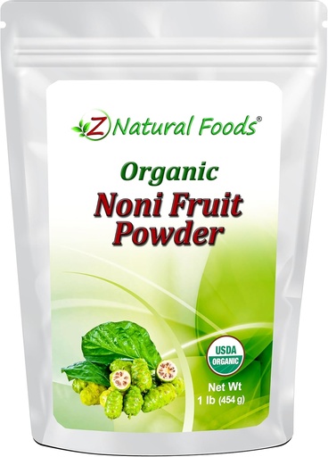 [BRSWIH3YDN6BSCL2] Z Natural Foods Noni Fruit Powder - Organic Raw Non-GMO Gluten-Free Superfood - Supports Healthy Digestion & Energy - Packed with Essential Nutrients & Antioxidants - Mix with Drinks & Recipes, 1 lb