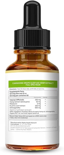 [BRSW2AT4CF4GAYLK] Premium Hemp Oil W/Ashwagandha, Melatoniini, Valerian Officinalis, St Johns Wort Extract, MCT Oil Organic, Lemon, Support for Assistentness, Ei-GMO, Vegan, Gluteeniton - 2 Fl Oz
