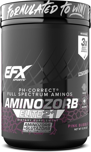 [BRSRAFQ3BMIQY3L3] EFX Sports Aminozorb Elite 21 ← PH-Correct, Full Spectrum Aminos + Glutamine  durable Essential < Non Essential Aminos TEN Zero Sugars TEN 30 Servings (Pink Bubblegum)