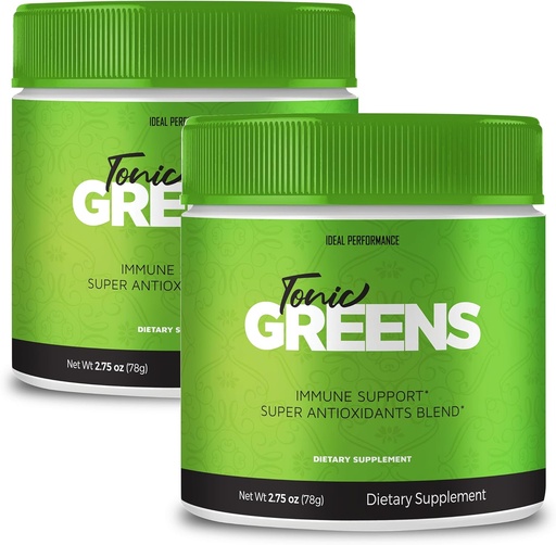 [BRSRAFQNCMCW223K] Tonic Greens Powder Vitamin Supplement Advanced Formula - Natural Green Blend Energy Supplement - Maximum Strength, TonicGreens BCAA, Tonic Greens All Natural Formula Powder Support Reviews (2 Pack)