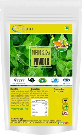 [BRSROBAECIBQMYA2] neotea Flax Musumusukkai Powder | Mukai Maderaspatana Powder 300 Gm Pack of 1 | Natural Herbal Supplement | Organic and Non-GMO | Ayurvedic Wellness and Health Support