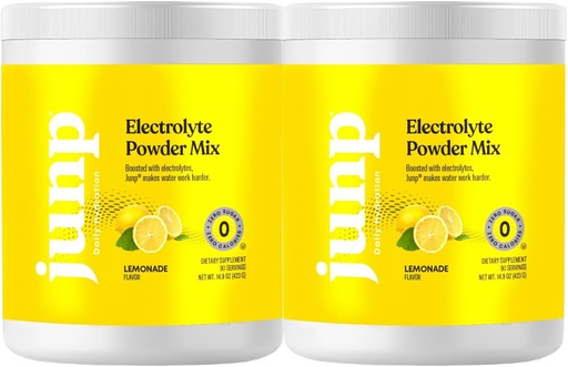 [BRSRAFQ5DEMROD3L] JUNP Electrolytes Powder No Sugar No Carbs - Fresh Squeezed Lemonade Drink Mix - Kálium & Salt Electrolyte Hydration Powder Zero Calorie Sugar Free Electrolyte Powder, Keto Friendly, 180 szerváció