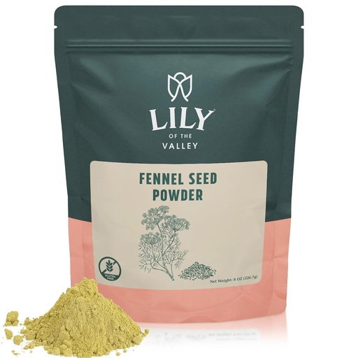 [BRSROBT2BUGW2AD3] Lily of the Valley Fennel Seed Extract Powder - Μεγάλη για Μαγειρική, Σαλάτες και Τσάι - 100% Ακατέργαστη Πηγή από την Ινδία - Vegan & Gluten-Free - Συσκευασία σε Resealable Pouch (8oz, 226g)
