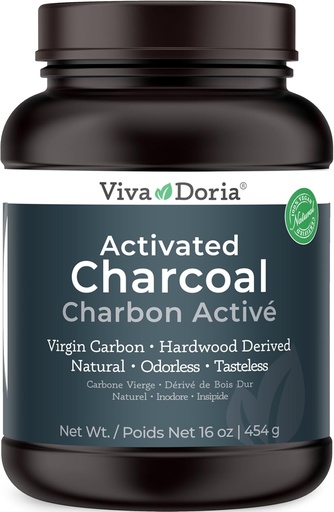 [BRSWKFQ2BMHA4CLG] Viva Doria Virgin Activated Charcoal Powder, Hardwood Derived, Food Grade, 16 Oz (1 Pound)