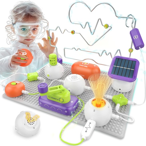 [BRSRAGAFBZ5QOELB] Science Kits for Kids - STEM Kits for Kids, Electronics Exploration Kit, Over 150 Projects, 14 Circuit Parts, STEM Educational Toy Gifts for Kid Boys Girls Ages 3 4 5 6 7 8 9 10 11 12