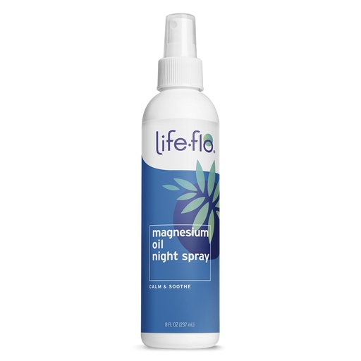 [BRSWIG33AQCA4DIV] LIFE-FLO Magnesium Oil Night Spray - Topical Magnesium Oil for Feet and Body - Sourced from the Zechstein Seabed - Soothing Nighttime Formula with Arnica - Calming Scent - 60-Day Guarantee - 8oz