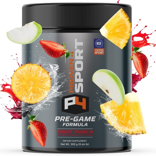 [BRSWIZATDICA4FTI] Proven4 Pre Workout Powder for Men and Women with Creatine - Beta Alanine - Caffeine, NSF Certified preworkout Energy Supplement Fruit Punch 30 Servings
