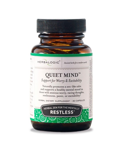 [BRSWGYYTAB6WKCTO] Herbalogic - Quiet Mind Herb Capsules - Non-Sedating, Promotes a Feeling of Zen-Like Calm - Eases Anxious Worry and Panicky Mood - Based on The Traditional Chinese Formula GUI Pi Tang - 30 Cap Count