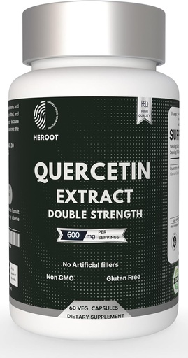 [BRSRAYIPOF6AO3AZ] Quercetin Extract Capsules Non-GMO,Gluten-Free, Vegetarian Supports Overall Health Strength Energy (120 Capsules)
