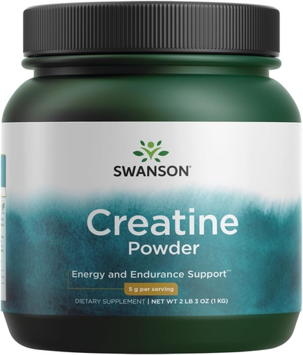 [BRSWIYT7PMOBMELE] Swanson Creatine Monohydrate Powder, Micronized, 5g Per Serving, 200 Servings (1kg)