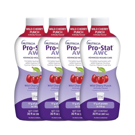 [BRSWIYQ4BUJWAADI] Pro-Stat Advanced Wound Care (AWC), Concentrated Liquid Protein Medical Food - Wild Cherry Punch Flavor, 30 Fl Oz bottle (Case of 4)