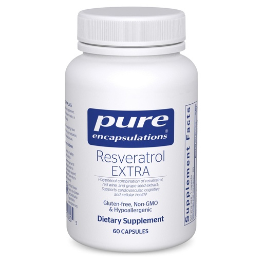 [BRSWIY37PNYA2E3E] Pure Encapsulations Resveratrol EXTRA - 100 mg Trans-Resveratrol - For Healthy Cellular & Cardiovascular Function* - Antioxidants Supplement - Non-GMO & Gluten Free - 60 Capsules