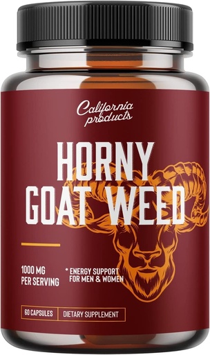 [BRSWIBY3BN5RKAI3] Horny Goat Weed Complex with 1000 mg Horny Goat Weed Extract and Extra Strength Tongkat Ali Root Powder Natural Maca Root Extract Maca Root Powder