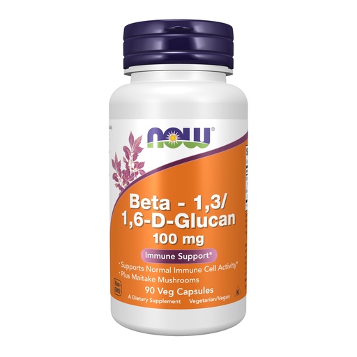 [BRSWIZL6OEEAAHD4] NOW Foods Supplements, Beta 1,3/1,6- D-Glucan 100 mg with Maitake Mushrooms, 90 Veg Capsules
