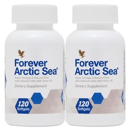 Forever Living - Arctic Sea Omega-3 Supplement - EPA and DHA Blend for Heart, Brain and Eye Health - Gluten-Free - 240 Softgels (Pack of 2)