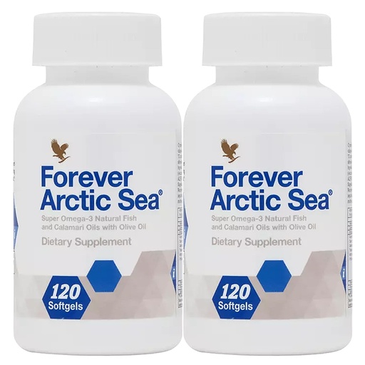 [BRSWYADQBAFBAYD4] Forever Living - Arctic Sea Omega-3 Supplement - EPA and DHA Blend for Heart, Brain and Eye Health - Gluten-Free - 240 Softgels (Pack of 2)