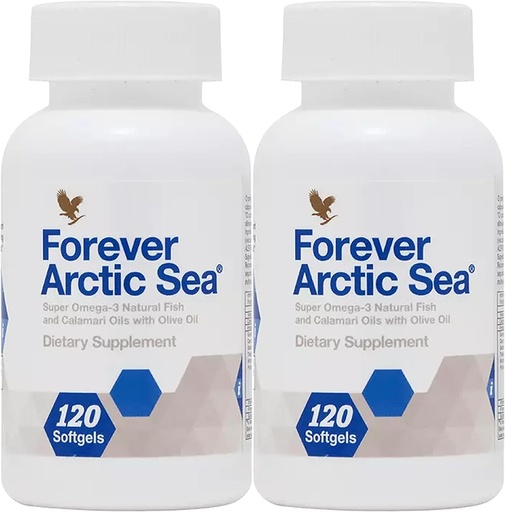 [BRSWYADQBAFBAYD4] Večno življenje - Arctic Sea Omega-3 dodatek - EPA in DHA mešanica za zdravje srca, možganov in oči - Gluten-free - 240 Mehčalci (Pack po 2)