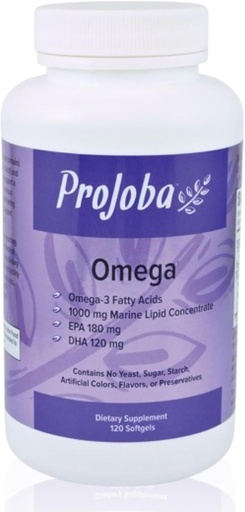 [BRSWKGQ6CYPR2CDM] Youngevity Projoba Omega™ - 1000 mg Omega-3 - High-Potency - 180 EPA & 120 DHA to Promote Brain and Heart Health -120 Softgels (Pack of 2)