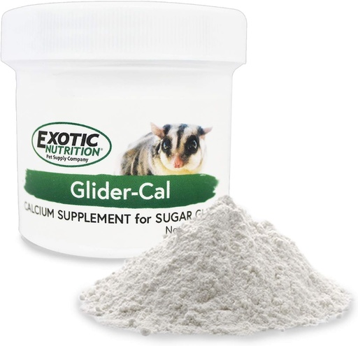 [BRSWIEY4OF5RU2DA] Nutrition exotique Glider-Cal (3.5 oz) - Supplément de calcium pour les glissoirs à sucre - Empêche la paralysie des jambes arrière