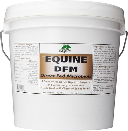 [BRSWIFL5CV4RYGDO] Nature's Farmacy Equine DFM (Direct Fed Microbial) Live Probiotics, Enzymes 50 Billion CFU Ounce (5 Pound)