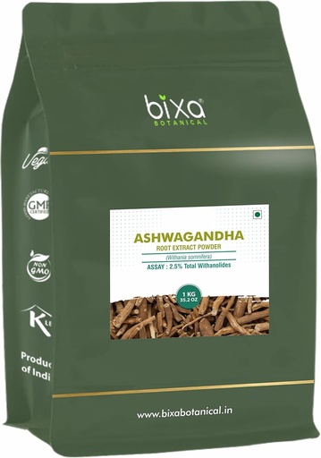 [BRSRMFDQC4NAOCIZ] bixa BOTANICAL Ashwagandha Root Dry Extract - 2.5% Total Withanolides by Gravimetry (35.2 Ounce (Pack of 1))