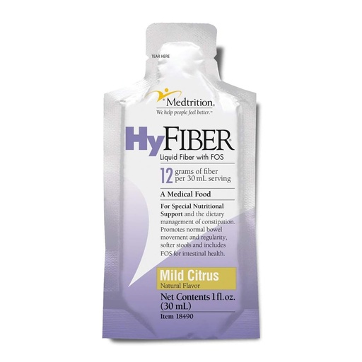 [BRSWGYY2OECB4AL7] Medtrition HyFiber Daily Liquid Fiber for Regularity and Soft Stools, 12 Grams Soluble Fiber, 1 fl oz 25 Pack