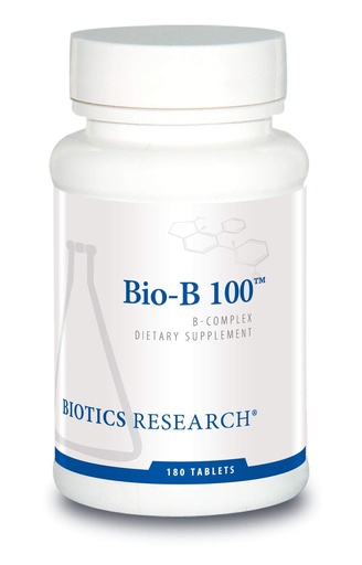 [BRSWIYL3AIGBOC32] Biotics Research Bio-B 100 - B Complex Vitamin with Phosphorylated B6, Riboflavin-5-Phosphate, Folate, B12, Niacin, Biotin, SOD and Catalase Antioxidant Enzymes, Gluten Dairy GMO Free, 180 Tablets