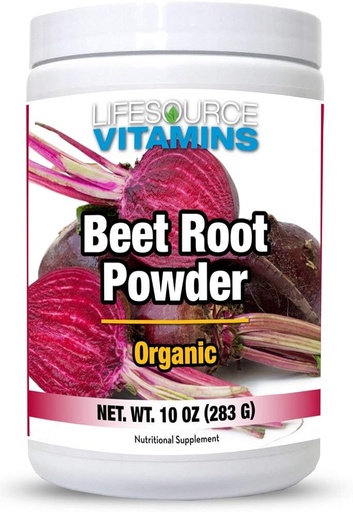 [BRSWGAYPAEMA2C3P] LifeSource Vitamíny Repa Root Powder - Organic 10 oz - 57 Servings - US California Beets - Non-GMO