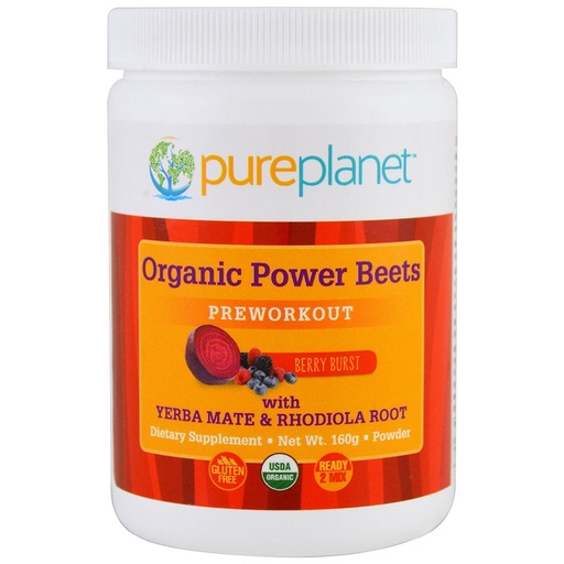 [BRSWGZ32BMNWG2AZ] Pure Planet Organic Power Beets Preworkout Berry Burst 160 g